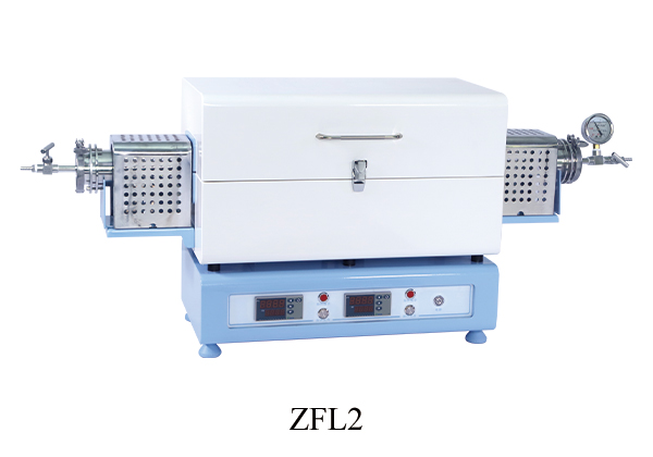 Dual Temperature Zone Control Vacuum type Tube Furnace